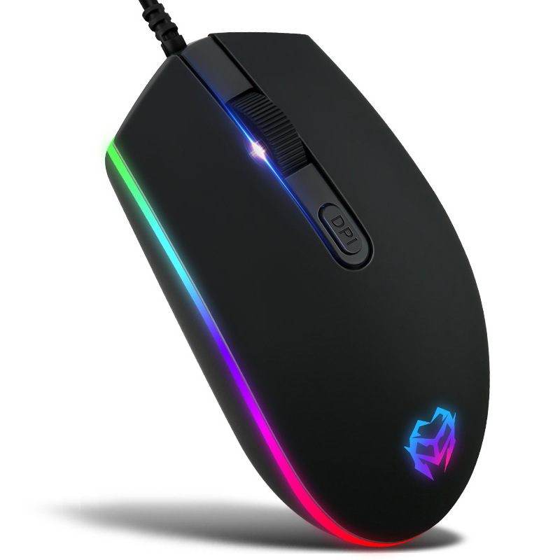 Colorful Crystal Luminous Wired Keyboard Mouse Set - Image 3