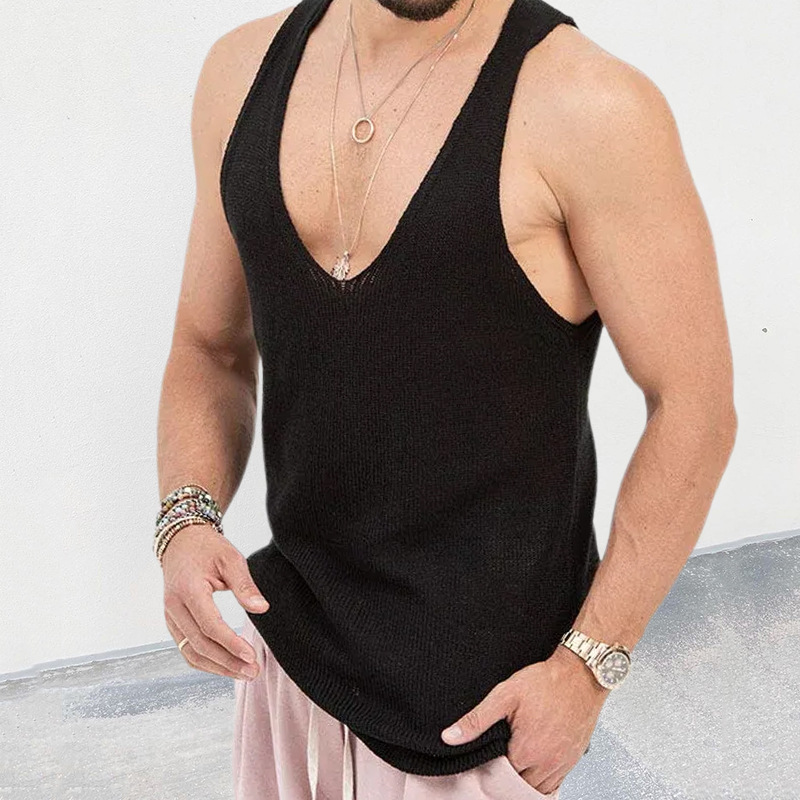 European And American Muscle Men Sweater Vest - Image 3